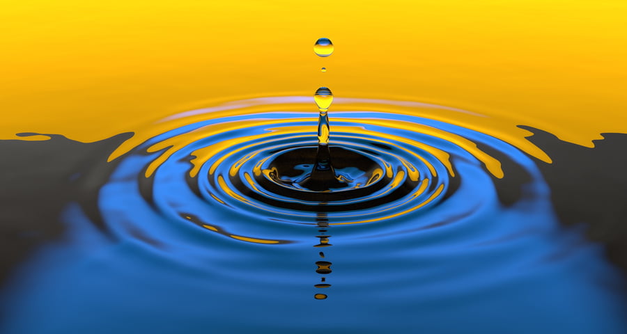 Water Droplet with Waves